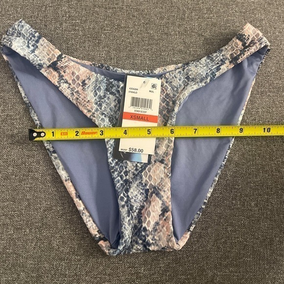Isabella Rose Vienna Blue Multi Bondi ‎ Scoop Bottoms Size X-Small - Picture 3 of 5